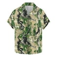 thumbnail image 1 of Blusa y camisa de manga corta con cuello vuelto para hombre, moda de verano, estampado floral, camisa de manga corta con solapa, blusa para hombre, 1 of 4
