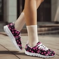 thumbnail image 6 of chaqlin Skull Slip on Sneakers Women Size 13 Walking Mesh Shoes Bow Tie Lace Up Running Sneaker Comfortable Work Flats Outdoor Fitness Sports Shoes, 6 of 7