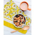 thumbnail image 3 of Yellow Daisy Kitchen Dish Towels for Drying Dishes Set of 4, Farmhouse Floral Yellow Striped Waffle Weave Microfiber Hand Tea Bathroom Towels Quick Dry & Absorbent Towel 12x12, 3 of 7