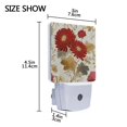 thumbnail image 4 of LED Sensor Night Light Auto On/Off Dusk to Dawn Lamp for Bedroom Hallway Red Chrysanthemum Pattern 2 Pack, 4 of 7