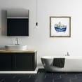 thumbnail image 2 of Stupell Industries Charming Blue Bathtub Florals Botanical & Floral Painting Brown Floater Framed Canvas Art Print Wall Art, 25 x 25, 2 of 9