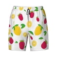 thumbnail image 4 of Lsque Mens Swim Trunks Strawberry and Lemon Pattern - Bathing Suit Compression Liner - Beach Swim Shorts Swimwear - (S-3XL) - Stretch Quick Dry -Medium, 4 of 9
