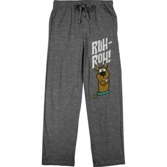 Scooby Doo Ruh Roh Men's Graphite Heather Sleep Pajama Pants-XX-Large