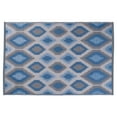 thumbnail image 5 of DII 4x6' Modern Style Plastic Ikat Outdoor Rug in Blue Finish, 5 of 6