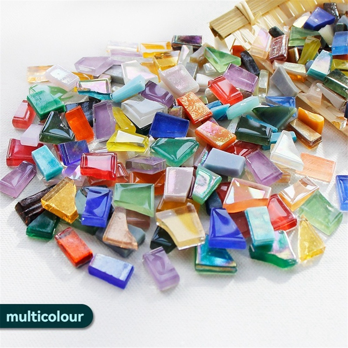 TOP! Triangular Mosaic Tiles, MulticolorDIYglass Making Sets,and are Very Suitable for Handicrafts and Home Decoration