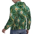 thumbnail image 3 of KLL Thorns Of Macro Cactus Print Mens Hoodie Long Sleeve Casual Pullover Hooded Sweatshirt Fashion Drawstring Hoodies with Pocket-3X-Large, 3 of 6
