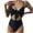 Black, variant on Tejiojio Women's Fashion Bikini Set Swimsuit Two Piece Filled Soild Swimwear Beachwear Clearance