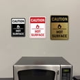 thumbnail image 4 of Signs ByLITA Portrait Round Caution Hot Surface Sign (Ivory/Dark Brown) - Medium, 4 of 5