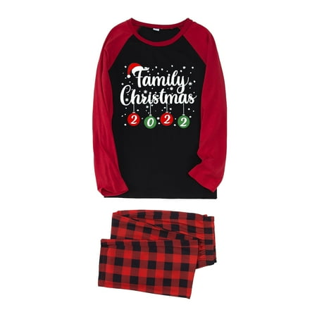 

Coopserbil Women Mom Christmas Pajamas Check Patchwork Number Letter Printed Loungewear Pajamas Set Parent Child Mom And Son Christmas Pajamas for Family Easter Pajamas Family Matching