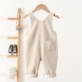 thumbnail image 5 of OSOLU Children Girls Pants Corduroy Overalls with Floral Design Cute Overalls Soft Overall Romper Casual Vacation Trousers, 5 of 6