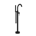 thumbnail image 1 of Belanger DEL45CMB Single Handle Floor Mounted Freestanding Tub Filler with Handheld Shower, Matte Black, 1 of 1