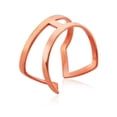 thumbnail image 4 of ELYA Jewelry Women's Polished Curved Rose Gold Open Cuff Ring, 4 of 4