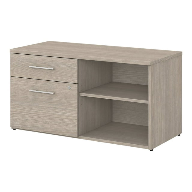 BBF Office 500 - Unité de Rangement - 2 Tiroirs - 2 Tablettes - composite de Bois, TFL - Chêne Sable