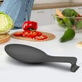 thumbnail image 4 of Black Spoon Rest for Kitchen Counter Stove Top, Stainless Steel Spatula Ladle Spoon Utensil Holder, Dishwasher Safe, 4 of 5