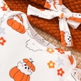 thumbnail image 6 of kamemir Baby Girl Thanksgiving Christmas Outfit Ruffle Romper Suspender Skirt Set Overall Dress Clothes(Orange,0-3 Months), 6 of 6