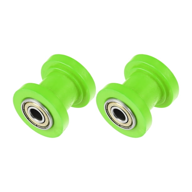2uds 8mm Cadena Polea Cadena Ajuste Tensor para Motocicleta Verde