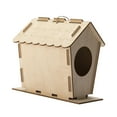 thumbnail image 3 of Casa para pájaros DIY, caja nido de madera, refugio, casa para colibríes, cabaña Nido de Pájaro sin terminar para reyezuelos, periquitos, gorriones,, 3 of 9