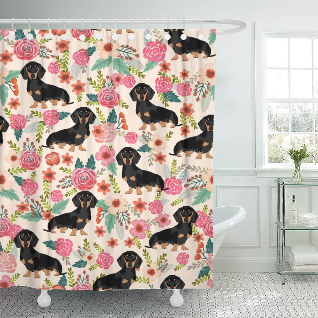 CYNLON Doxie Dachshund Florals Cute Dog Sweet Girly Girls ...