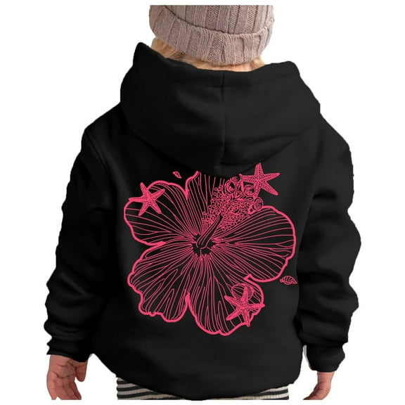 Tiweut Hoodies for Girls Long Sleeve Soft Sweatshirts Graphic Kids Pullovers Loose Fit Relaxed Fit Clothes 2-3 Y