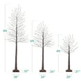 thumbnail image 3 of Best Choice Products Set of 3 Lighted Twig Birch Trees, 4ft, 6ft, 8ft w/ 300 LEDs, Warm White, Multicolor Lights - Brown, 3 of 9
