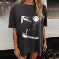 thumbnail image 4 of Tops Para Mujer Elegante Blusa Casual Camisas Para Hombre Moda Para Mujer Impresión Suelta Top de Manga Corta Jersey Odeerbi ODB168913, 4 of 7