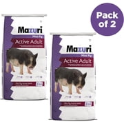 Mazuri | Nutritionally Complete Mini Pig Active Adult Food | 25 Pound (25 lb.) Bag - Pack of 2