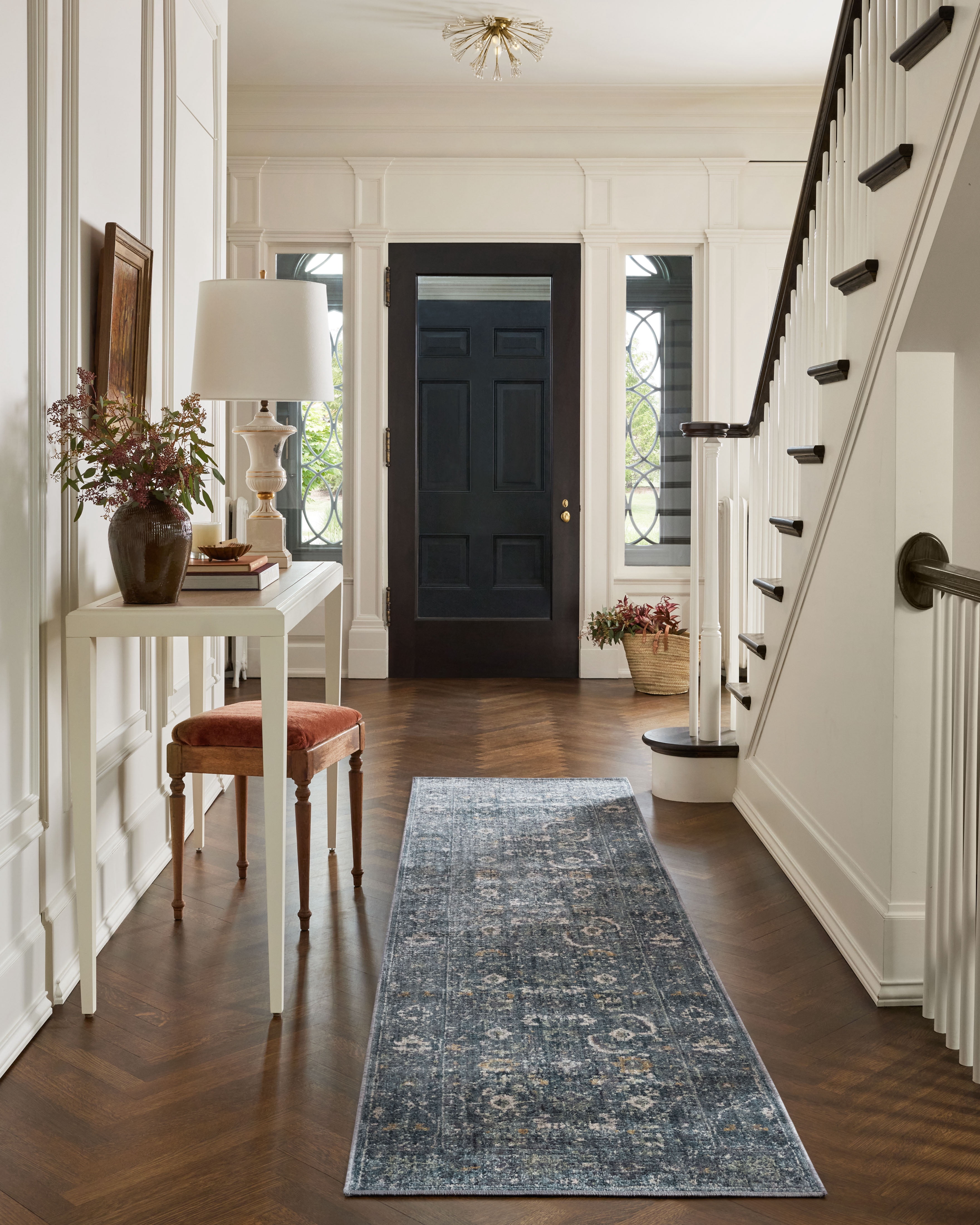Jean Stoffer x Loloi Bradbury Ocean / Gold 2'-6" x 8'-0" Runner Rug