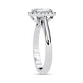 thumbnail image 3 of IGI Certified Lab Grown Diamond Engagement Ring | Center 8.5x6.5mm Radiant Floral Halo Solitaire Anniversary Wedding Rings For Women 14k Solid White Gold | F-G, VS-SI Quality (2.75 Ctw) Size-9.5, 3 of 6