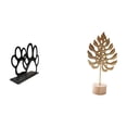 thumbnail image 1 of Organizador de metal con forma de hoja de pata, porta pañuelos creativo, escultura abstracta nórdica, decoración para el hogar, ideal para cafeterías,, 1 of 8