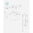 thumbnail image 6 of SONGMICS 2-Level Clothes Drying Rack Laundry Drying Rack with Height-Adjustable Wings 33 Drying Rails Sock Clips White and Gray, 6 of 7