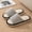 Black, variant on Women's Waffle Linen Knit Slippers, Soft Sole Open Toe House Slippers Memory Foam Slip On Bedroom Cozy Indoor Outdoor Home Slippers