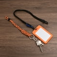 thumbnail image 6 of 11" Paracord KeyChain with Clasps, Braided Lanyard Adjustable Length, Camo Green, 6 of 7