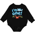 thumbnail image 2 of Inktastic I'm One First Birthday Shark and Crab Baby Fleece Bodysuit, 2 of 4