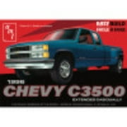 AMT: 1:25 Scale Model Kit - 1996 Chevrolet C-3500 Dually Pickup - 46 Parts - Easy Build New Tooling, Vehicle Building, Replica Extended Cab Truck