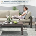 thumbnail image 3 of UDPATIO Aluminum Patio Furniture Set, Contemporary Outdoor Couch Set, Aluminum Patio Conversation Set, Beige, 3 of 9