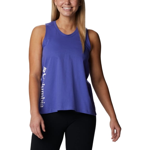 Columbia Women's North Cascades Tank, Purple Lotus/Gem Columbia Graphic, Small