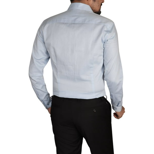 Yellow Men Formal Shirt Sky Blue