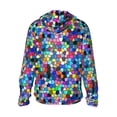 thumbnail image 3 of Uemuo Colorful Tie Dye Stained Glass 2 Pattern Women's Full Zip UPF 50+ Sun Protection Hoodie Jacket Long Sleeve Sun Shirt Hiking Outdoor Performance with Pockets-, 3 of 9