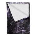thumbnail image 2 of Galaxy Soft Flannel Fleece Throw Blanket, Speed of Life Space Travel Galaxy Universe Science Fiction Future, Cozy Plush for Indoor and Outdoor Use, 70" x 90", Violet Black White, by Ambesonne, 2 of 5