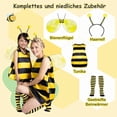thumbnail image 5 of Cute Bee Costume for Women – Full Set includes Striped Dress, Wings, Antennae Headband & Knee-High Socks, Perfect for Halloween, Parties & Photos Yellow 110, 5 of 7