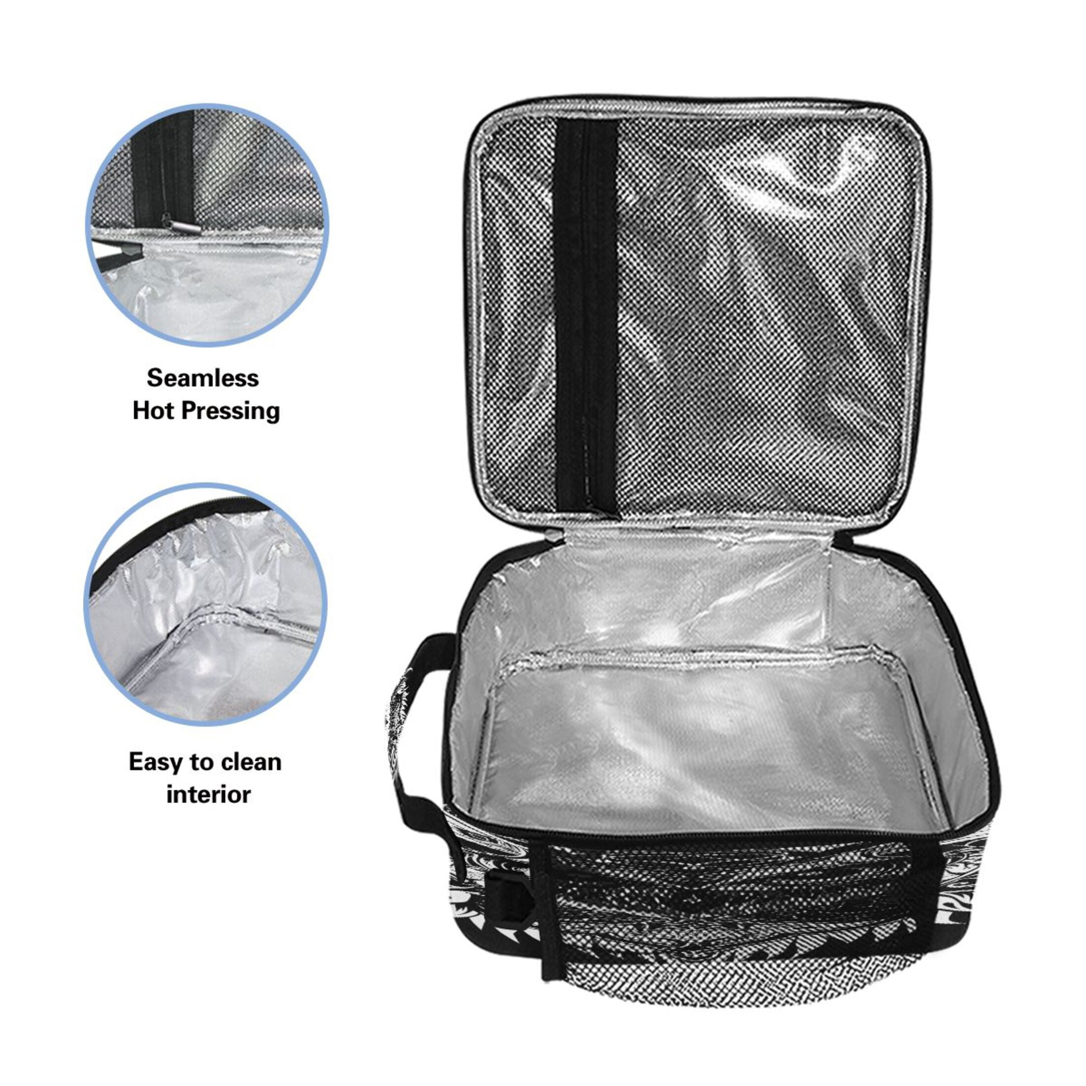 ALAZA Cool Owl on Black Lunch Box Insulated Lunch Bag Reusable Thermal Cooler Tote School Picnic