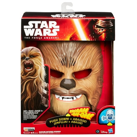 Star Wars Movie Roaring Chewbacca Wookiee Sounds Mask, Funny GRAAAAWR Noises, Sound Effects, Ages 5 and up, Brown