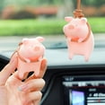 thumbnail image 3 of Cute Pig with Glasses Car Pendant Auto Rearview Mirror Pendants Swing Pig Coche Interior Decoraction Accessories Creative Gift, 3 of 4