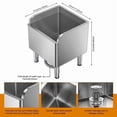 thumbnail image 2 of Mohsoe Mop Sink 18 x 16 x 22 Inch, Commercial Stainless Steel Utility Sink with High Baffle, Large Capacity Floor Sink for Mudroom Laundry Janitor Closet, Adjustable Feet, 2 of 9