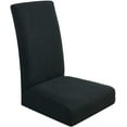 thumbnail image 1 of Stretch Dining Chair Covers Soft Removable Dining Chair Slipcovers Plaid Black, 1 of 7
