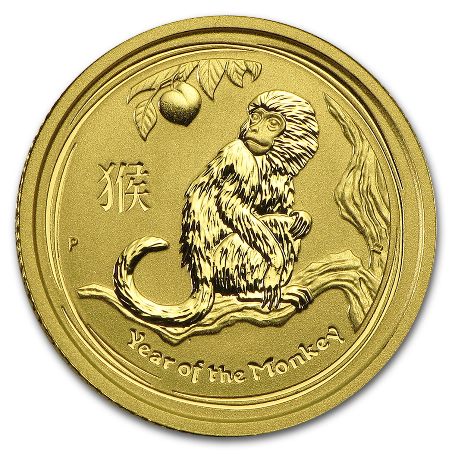 2016-P $15 1/10oz Gold Australian Year of the Monkey .9999 fine BU