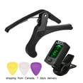 thumbnail image 2 of 3pcs Guitar Accessory Set with Clip-on LCD Digital Guitar Tuner Lightweight Guitar Capo 3pcs Guitar Picks Instrument Tool Kit, 2 of 6