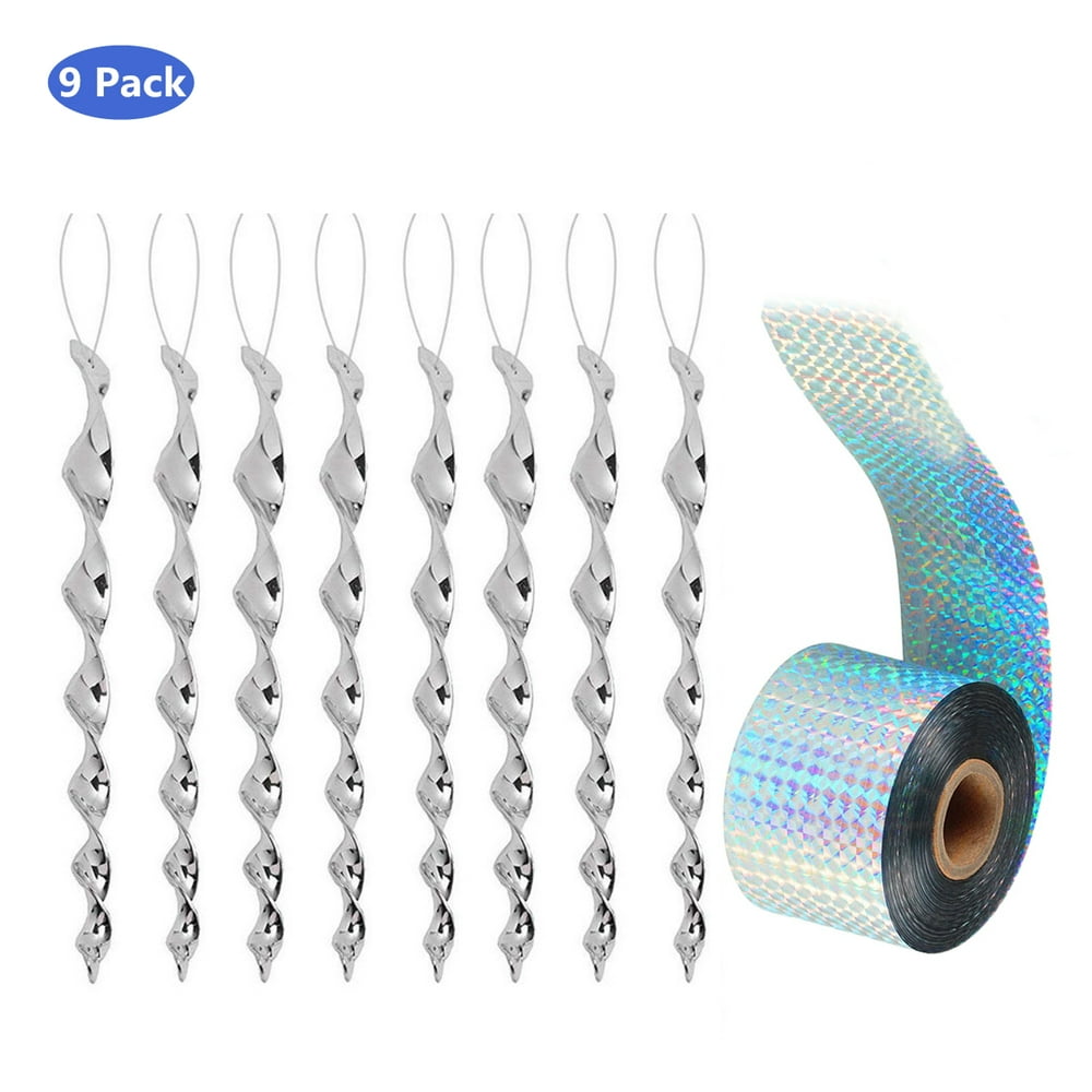 Bird Repellent Reflective Scare Rods Tape Bird Scare Devices to Keep