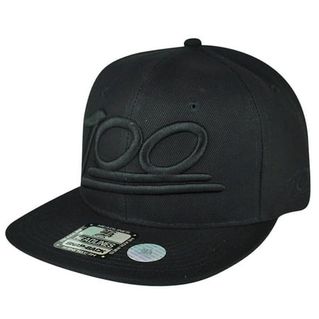 Split Bill Cap - 100 One Hundred Emoji Emoticons Text Symbol Snapback Hat Cap Flat Bill Black