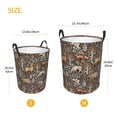 thumbnail image 3 of Balery Moose fox bear leaf tree Cesta de ropa redonda con asas, impermeable, independiente, para ropa, juguetes, dormitorio y familia-Medium, 3 of 6